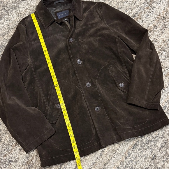 Banana Republic Dark Brown Suede fully lined Jacket sz XL - Picture 3 of 7